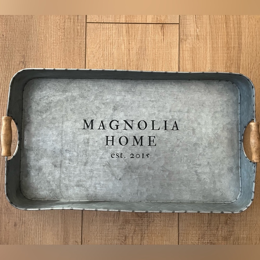 XL magnolia home metal serving tray